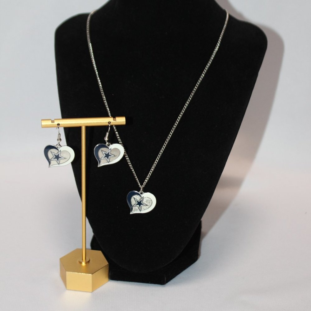 Dallas Cowboy Necklace and Earring Set - Picture 2 of 9